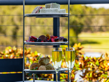 Stunning high tea with golf course views on karinyas terrace